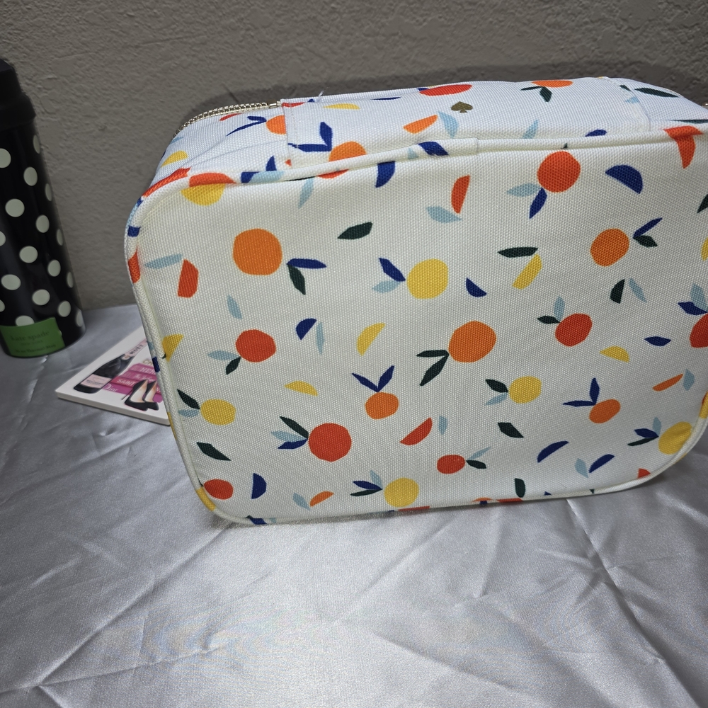 Kate Spade Citrus Twist Lunch Carrier - White with Multicolor Print